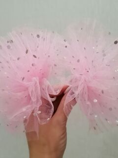 Большие розовые банты для волос