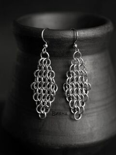 Кольчужные серьги «Щит», изображение 3