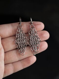 Кольчужные серьги «Щит», изображение 2