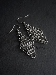 Кольчужные серьги «Щит»