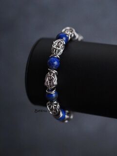 Кольчужный браслет с лазуритом