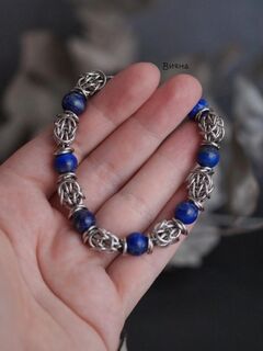 Кольчужный браслет с лазуритом, изображение 5