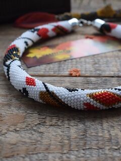 Жгут-колье из бисера Карты, изображение 2