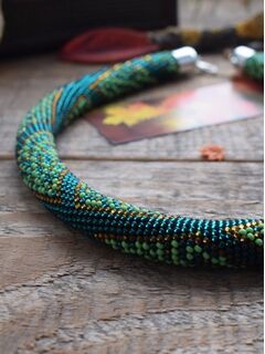 Колье из бисера Темный Лес, изображение 2