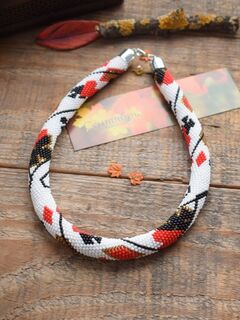 Жгут-колье из бисера Карты, изображение 3