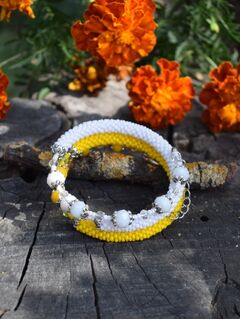 Многорядный браслет из бисера цветной, изображение 3