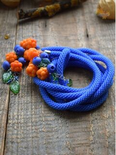 Длинное украшение из бисера с подвесками, изображение 3